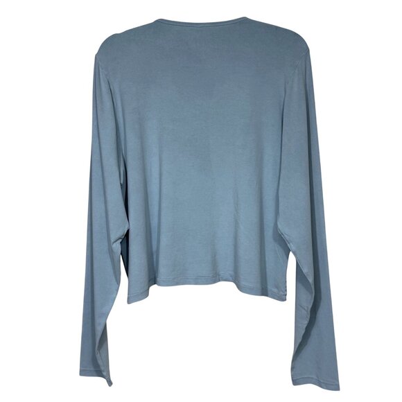 SKIMS New Vintage Long Sleeve Cropped T-Shirt Denim 4X - Picture 3 of 10